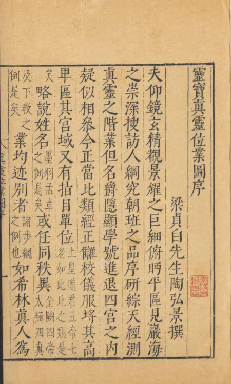 灵宝真灵位业图