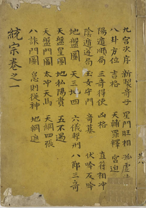 奇门统宗大全抄本