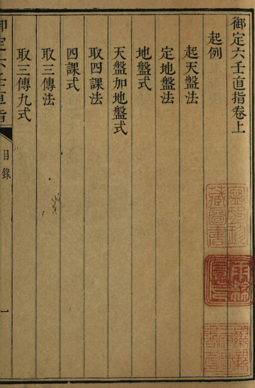 御定六壬直指.清.李峰注解